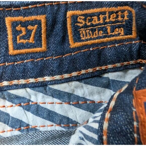 Rock Revival Scarlett Wide Leg Jeans Size 28L (29x34) NWOT Y2K Boot flap pocket - Picture 8 of 9